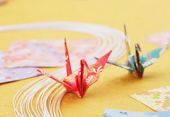 de grues en origami